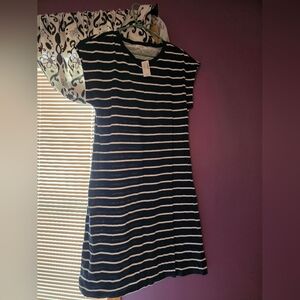 Maurices Navy and White Striped Dress